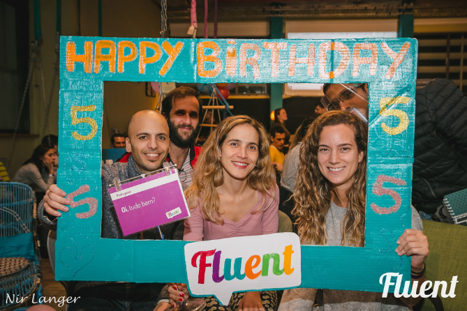 Fluent language exchange event 5th burthday